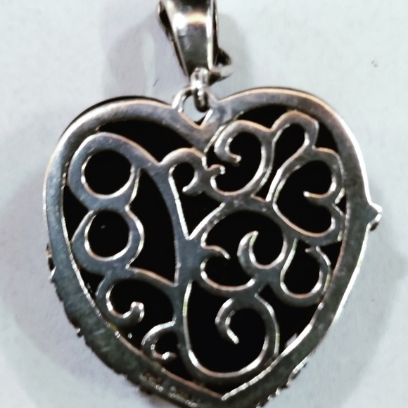 Gorgeous Black Onyx, Markesite, And Sterling Silver pendant. - Picture 5 of 6